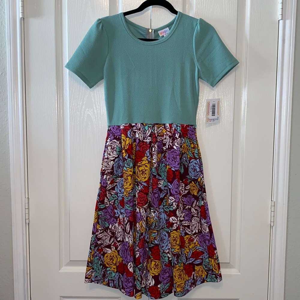Lularoe Woman’s Dress Amelia Size S Minty Green